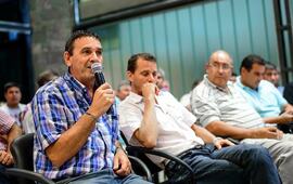Los representantes del gremio en Arroyo Seco Sergio Gaudio y Dami&aacute;n L&oacute;pez viajaron este mi&eacute;rcoles a Santa Fe. Foto: MunicipalesSF