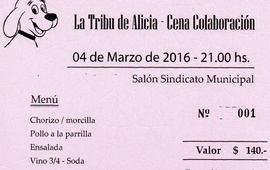 Imagen de Cena a beneficio de �La Tribu de Alicia�