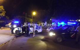 En el lugar. Patrulleros de GUM y del Comando en 1&ordm; de Mayo y Sargento Cabral