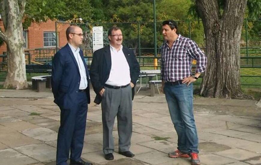 Cappiello en las instalaciones del Rowing esta ma&ntilde;ana. Foto: @miguelcappiello