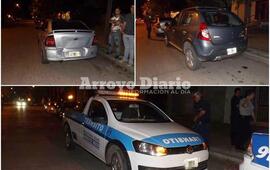 Los tres rodados que fueron protagonistas de la colisión en cadena