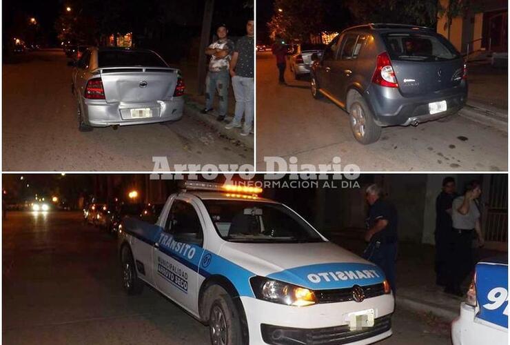 Los tres rodados que fueron protagonistas de la colisión en cadena