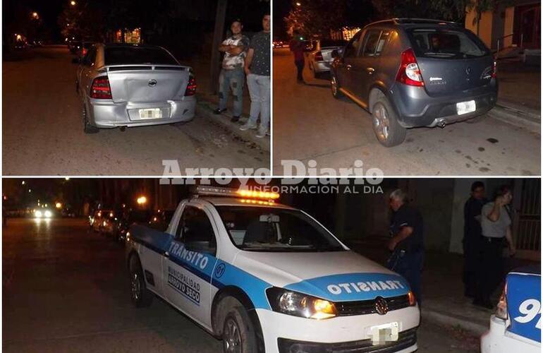 Los tres rodados que fueron protagonistas de la colisión en cadena