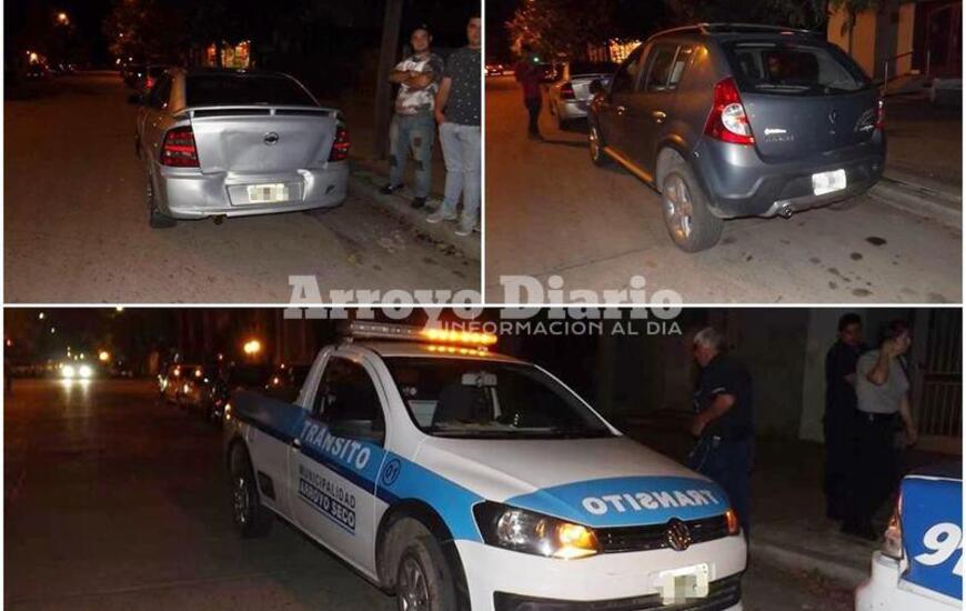 Los tres rodados que fueron protagonistas de la colisión en cadena