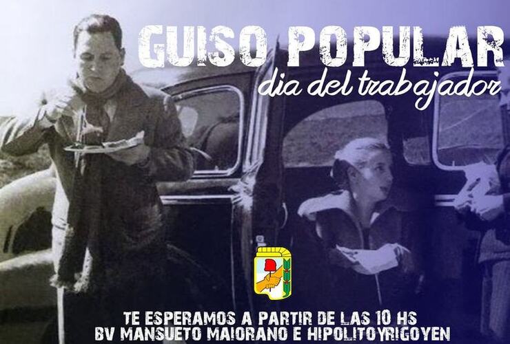 Imagen de Este 1º de Mayo "Guiso Popular" en Arroyo Seco