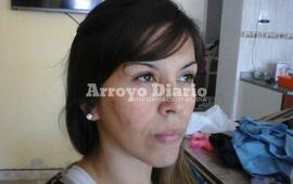 Natalia todavía con el rostro algo inflamado a consecuencia de las patadas que recibió