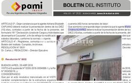 Foto: captura resolución y oficina PAMI Arroyo Seco