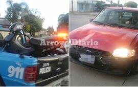 Accidente. Los dos vehículos que chocaron esta tarde.