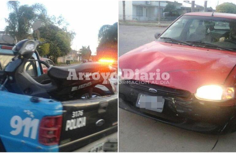 Accidente. Los dos veh&iacute;culos que chocaron esta tarde.