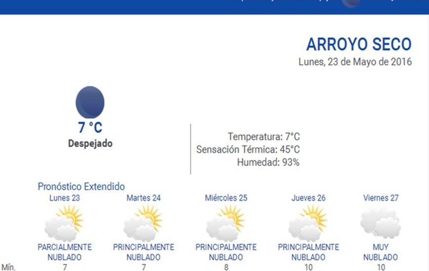 En la web. Consult&aacute; el pron&oacute;stico extendido en nuestro portal durante las 24 horas.