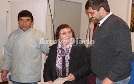 Uno de los tantos momentos emotivos del acto.