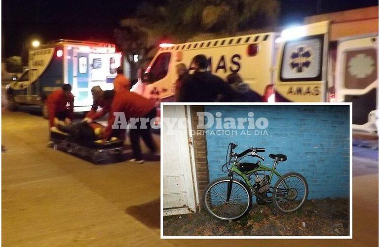 Accidente. Tras el imprevisto, el muchacho result&oacute; herido.