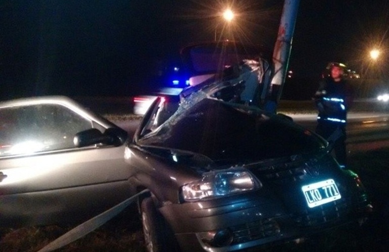 Así quedó el auto.