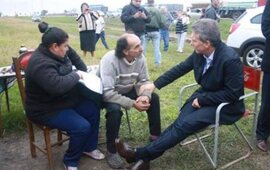 Macri, en su momento, fue a visitar a Alfredo en el puesto.