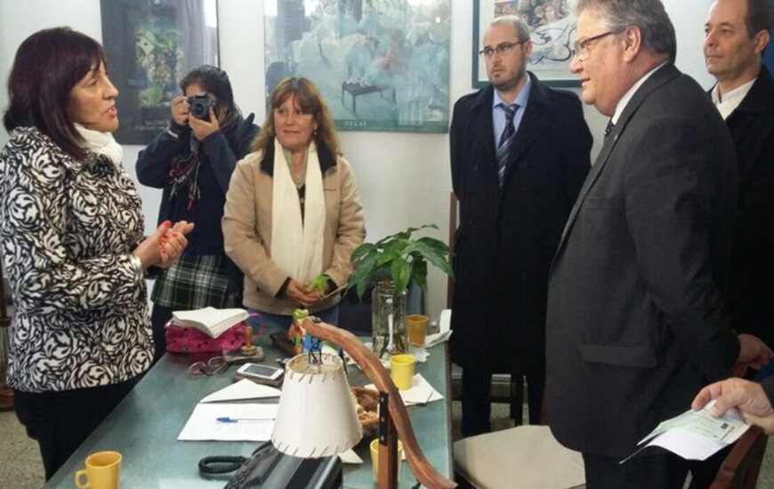 Tambi&eacute;n acompa&ntilde;&oacute; al vicegobernador en su visita, el Director Provincial de Areas Metropolitanas y ex intendente de Arroyo Seco, Dar&iacute;o Gres. Foto:@DarioGres
