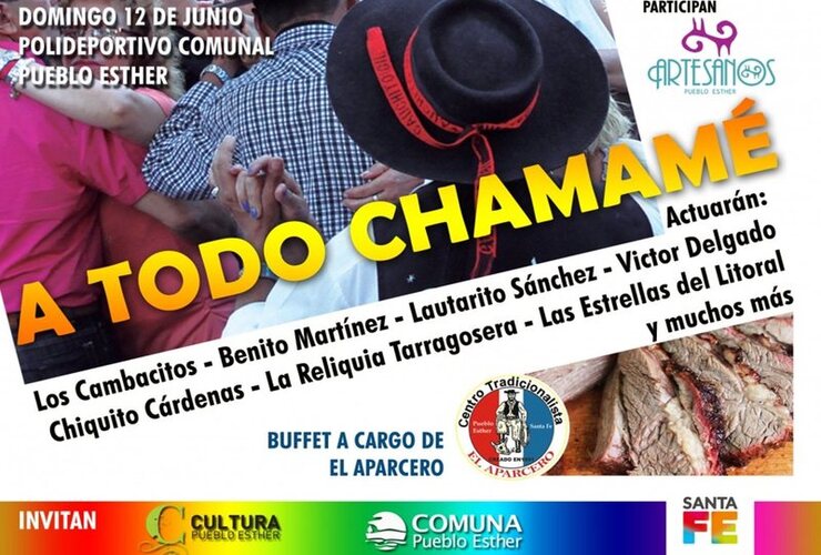 Imagen de Este Domingo "Chamameceada y Folklore" en el Polideportivo Comunal