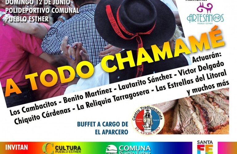 Imagen de Este Domingo "Chamameceada y Folklore" en el Polideportivo Comunal