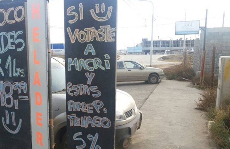 Sobre la foto. Esta es la imagen que r&aacute;pidamente se convirti&oacute; en viral a trav&eacute;s de la cuenta de Twitter de Mar&iacute;a Fernanda Rossi, quien dio a conocer la promoci&oacute;n al resto del mundo.