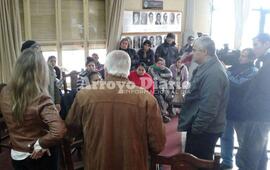 En el concejo. La Sala "Sebastián Sánchez" fue el lugar donde se llevó a cabo la reunión esta mañana. Foto: Gentileza Nicolás Trabaina.