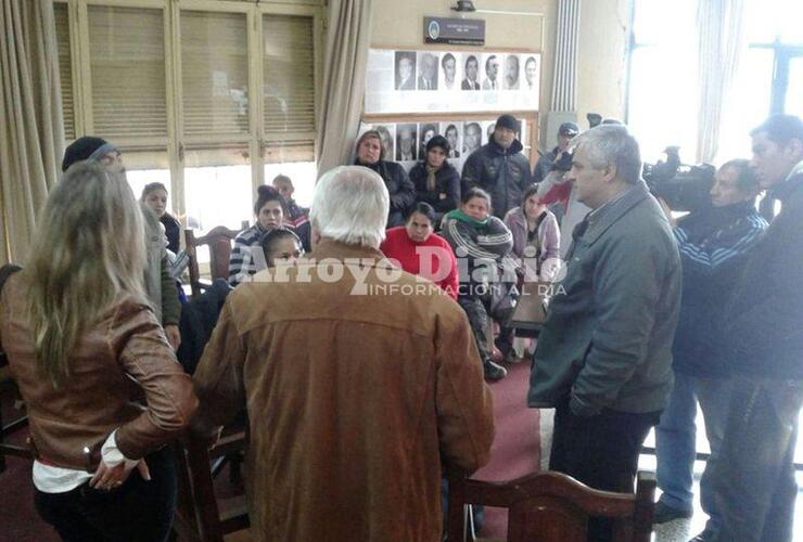 En el concejo. La Sala "Sebastián Sánchez" fue el lugar donde se llevó a cabo la reunión esta mañana. Foto: Gentileza Nicolás Trabaina.