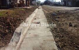 Esperado. El cord&oacute;n cuneta era una obra anhelada por los vecinos de la zona.