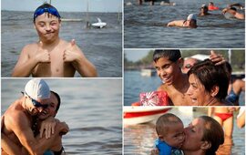 Imagen de �Abrazos de agua�, en Cab&iacute;n 9