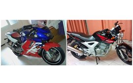 Las dos motos sustra&iacute;das. Fotos: Notilagos