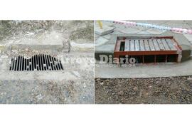 El antes y después de la boca de tormenta de Garaghan e Islas Malvinas.