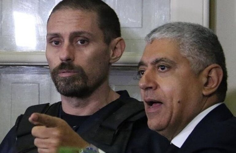Pérez Corradi junto a su abogado Carlos Broitman. Foto: EFE