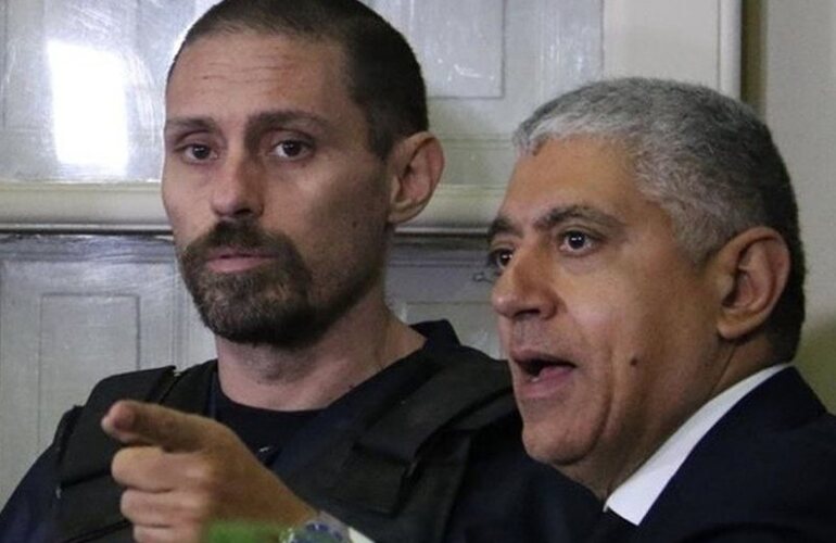 P&eacute;rez Corradi junto a su abogado Carlos Broitman. Foto: EFE