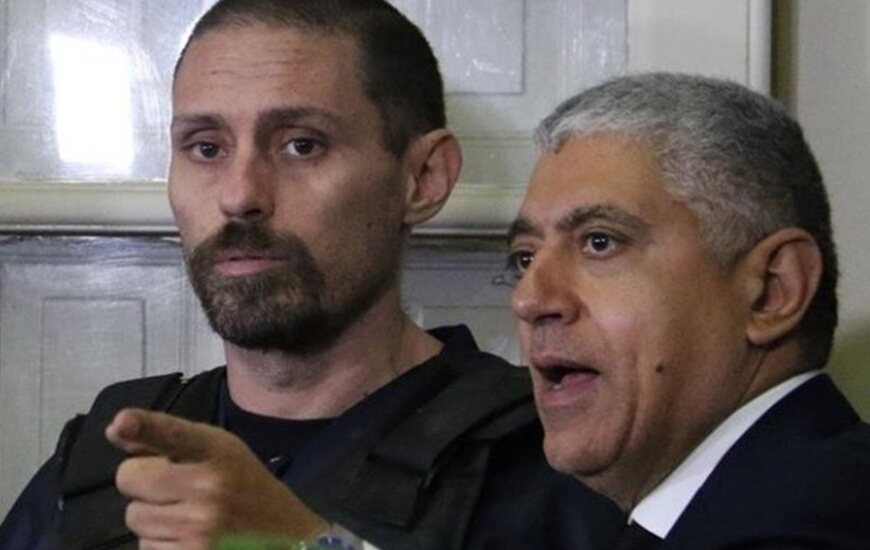 P&eacute;rez Corradi junto a su abogado Carlos Broitman. Foto: EFE