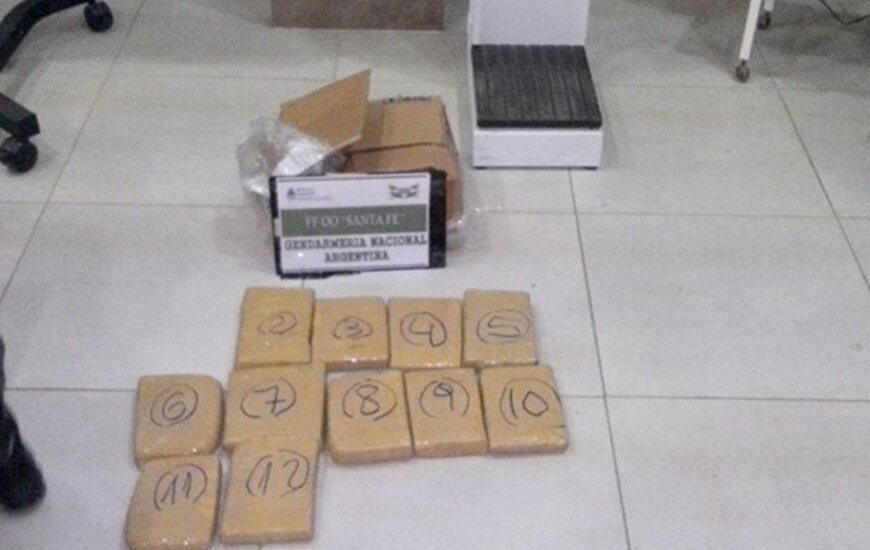 La droga lleg&oacute; en encomienda desde Chaco. Foto: Gendarmer&iacute;a Nacional