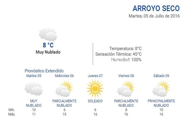 Consultá el pronóstico en nuestro portal durante las 24 horas del día. Ingresá a www.arroyodiario.com.ar