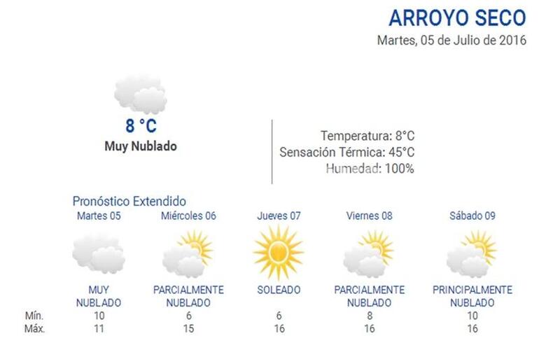 Consultá el pronóstico en nuestro portal durante las 24 horas del día. Ingresá a www.arroyodiario.com.ar