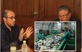 El Director Provincial de &Aacute;reas Metropolitanas Dar&iacute;o Gres junto al vicegobernador Carlos Fascendini.