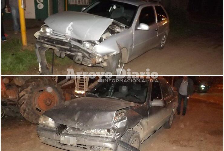 Tras el impacto. Así quedaron los coches.