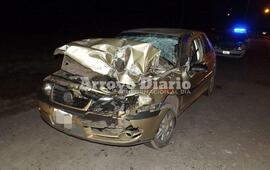 Daños importantes. Así quedó el coche tras la colisión.