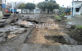 Mal tiempo. A pesar de que la semana arrancó con lluvias, esto no impedía la realización de los primeros trabajos.