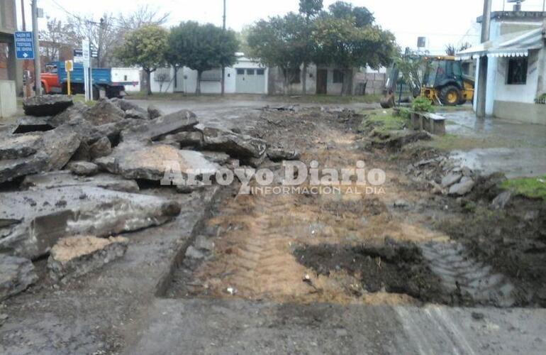 Mal tiempo. A pesar de que la semana arrancó con lluvias, esto no impedía la realización de los primeros trabajos.