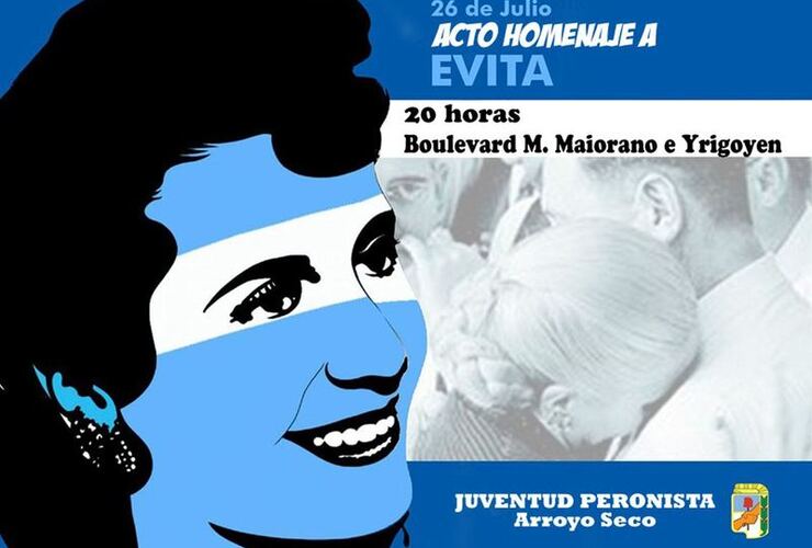 Imagen de Homenaje a Evita a 64 años de su fallecimiento