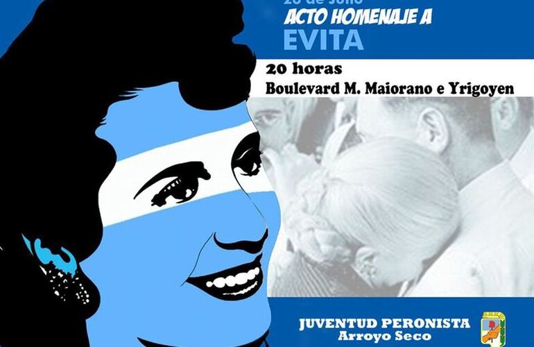 Imagen de Homenaje a Evita a 64 años de su fallecimiento