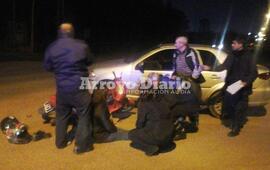 Rápidos. Tras el accidente personal del Comando Radioeléctrico llegó en pocos minutos al lugar.