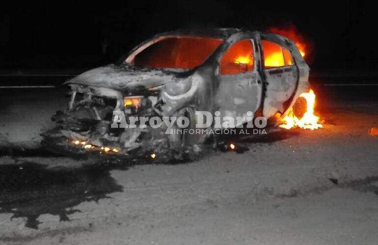 Pérdidas totales. El rodado se quemó completamente tras el incendio.