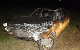 Irreconocible. Así terminó el Renault 19 tras el imprevisto.