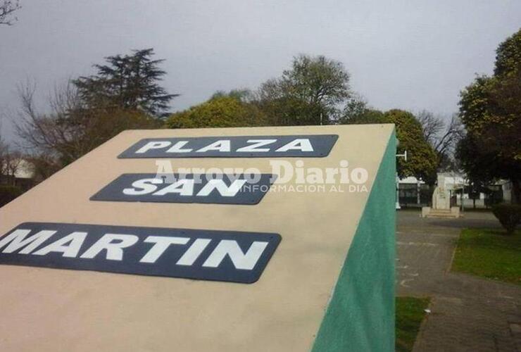 Plaza San Martín. El lugar elegido, como cada año, para el acto del 17 de agosto.