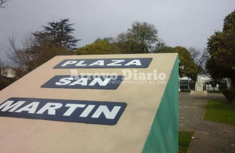 Plaza San Martín. El lugar elegido, como cada año, para el acto del 17 de agosto.