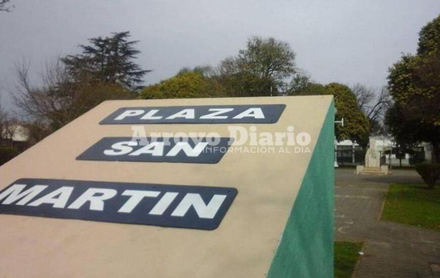 Plaza San Martín. El lugar elegido, como cada año, para el acto del 17 de agosto.