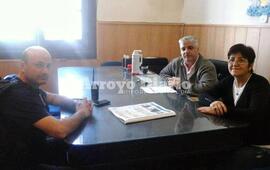 En la municipalidad. La reunión tuvo lugar en el despacho del intendente Nizar Esper