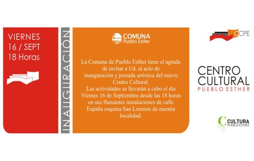Imagen de Invitación Inauguración Centro Cultural Pueblo Esther