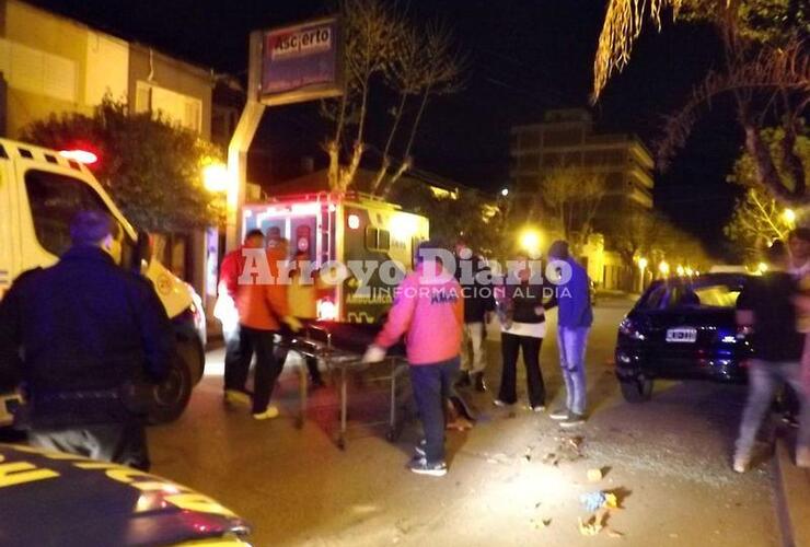 Dos ambulancias. El Hospital y AMAS atendieron en el lugar a las personas heridas y las trasladaron al Hospital N° 50